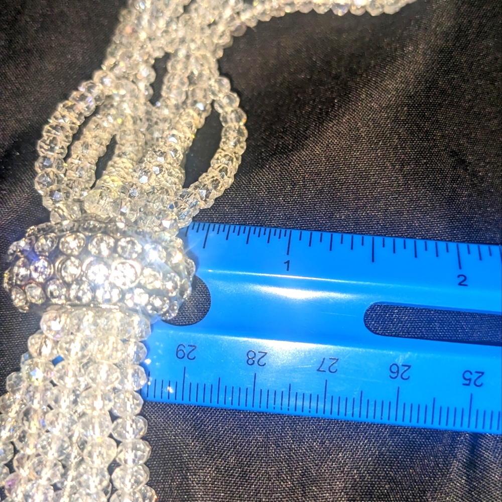 Vintage Monet crystal like necklace with rhinestone pendant